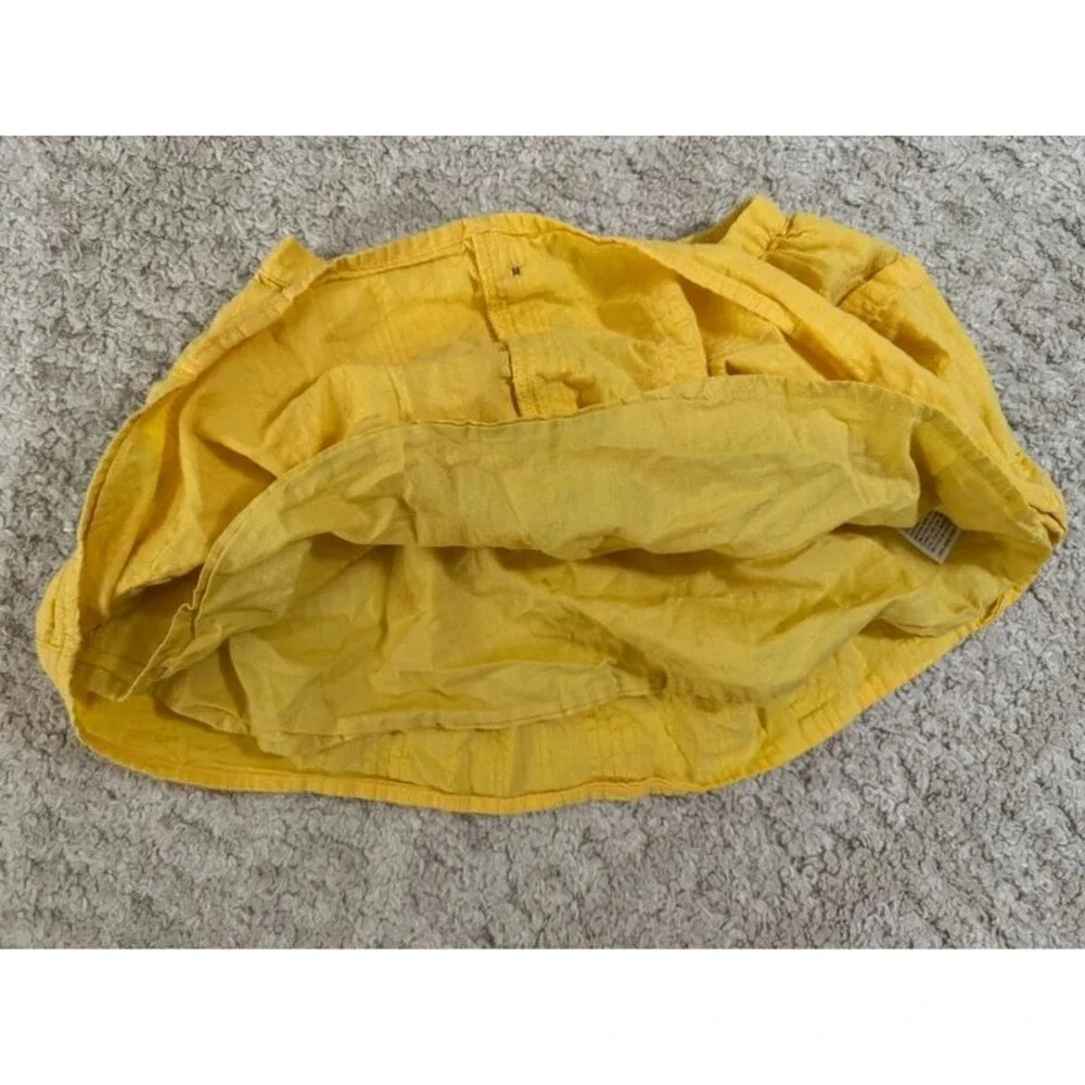 Oshkosh button front cotton skirt w/ embroidered pineapple patch
